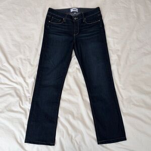 Paige Skyline Straight mid rise straight leg jeans 29 dark blue nwt HEMMED